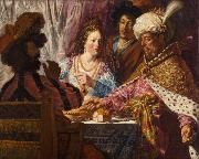 Jan lievens The Feast of Esther (mk33) oil on canvas